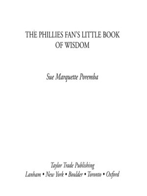 cover image of The Phillies Fan's Little Book of Wisdom